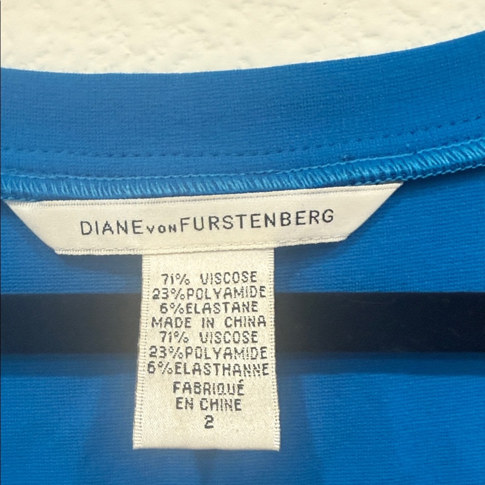 Diane Von Furstenberg Cobalt Blue Mini Dress - Picture 2 of 5